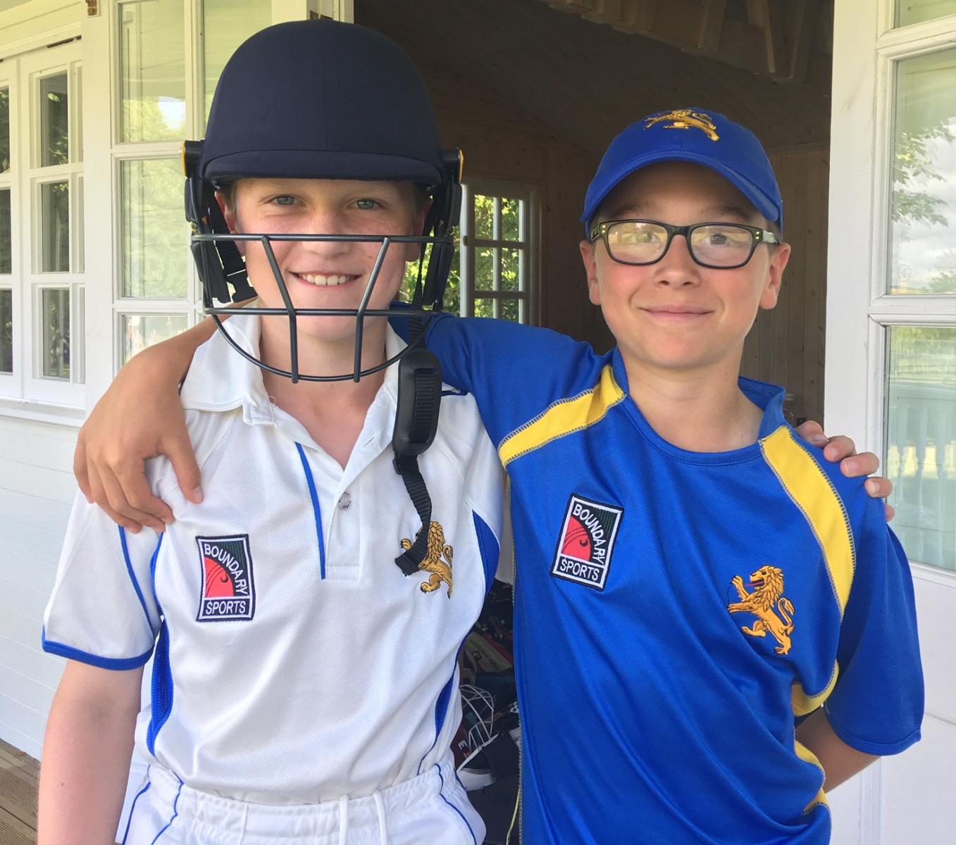 Zach Vukusic and Blaise Baker with Devon Under 10 Boys in 2017.