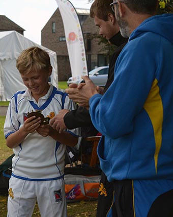 Harry Southgate with his player of the week award