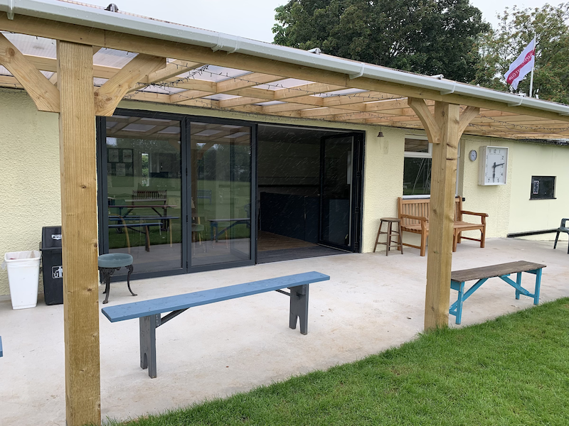 Patio area at Ipplepen CC.