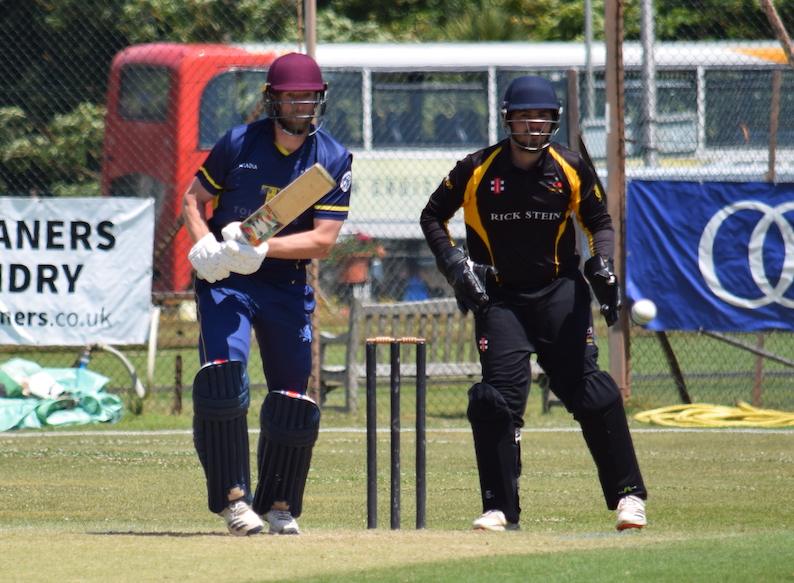 Calum Haggett on the way to 62 for Devon in the win over Cornwall | Photo: Conrad Sutcliffe
