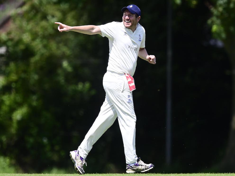 James captaining Alphington & Countess Wear CC in 2021. credit: PPAUK