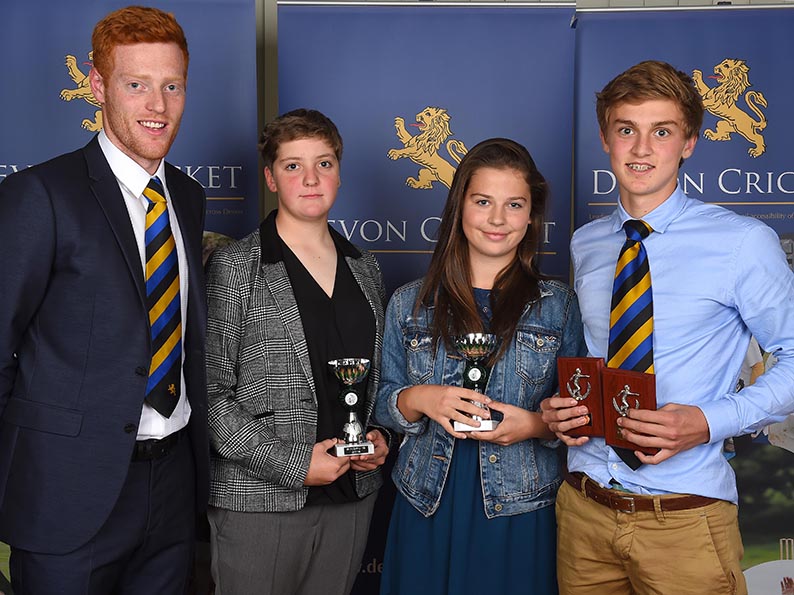 VIP guest Ryan Stevenson with (left to right) Rose Ball, Ellie Ingham-Hill and Tom Lammonby at last year