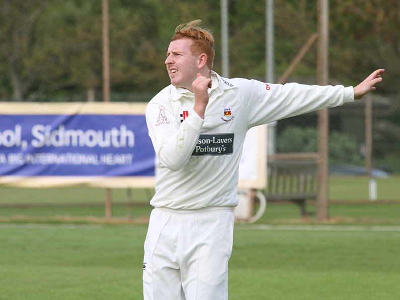 Sidmouth spinner Charlie Miles - five wickets against North Devon Sidmouth spinner Charlie Miles - five wickets against North Devon
