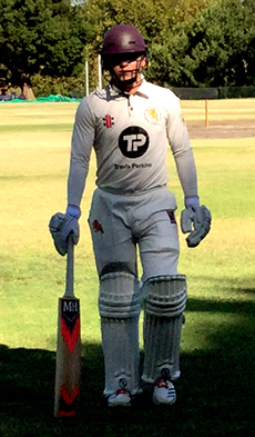 Sam Russell coming off after his knock of 38 against SACs