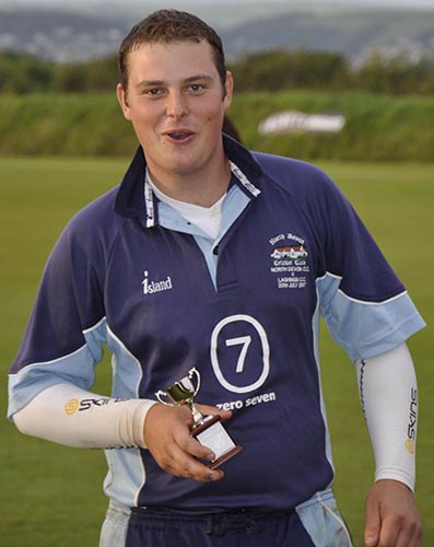 FLASHBACK: North Devonâ€™s Matt Dart with the man of the match award after his four-wicket haul helped defeat Plympton in the 2009 final at Instow