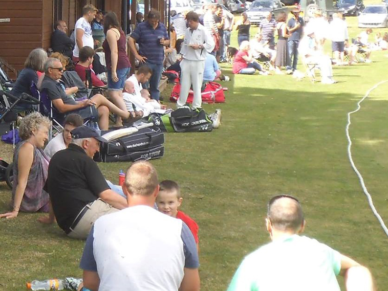 Enjoying the cricket at Cheriton Fitzpaine at last year's League of Friends play-offs