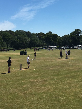 Match action at the festival