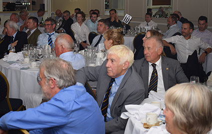 Lunch guests settle down to hear Geoff Miller speak