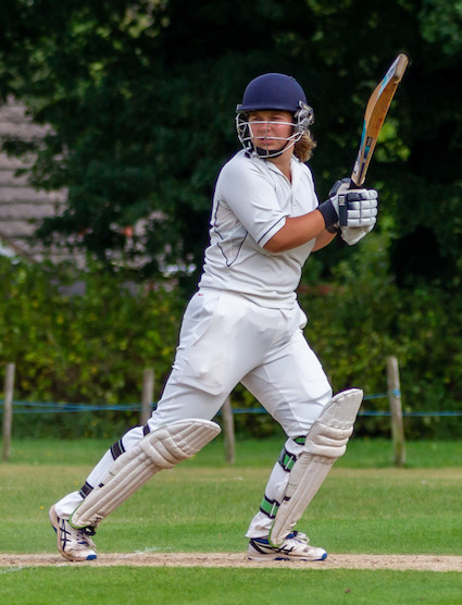 Bovey batting against Exeter | Photo: Mark Lockett