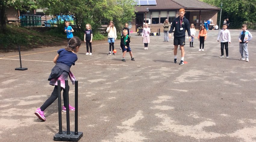 Coach at work â€“ Niall during a day at a Torbay School