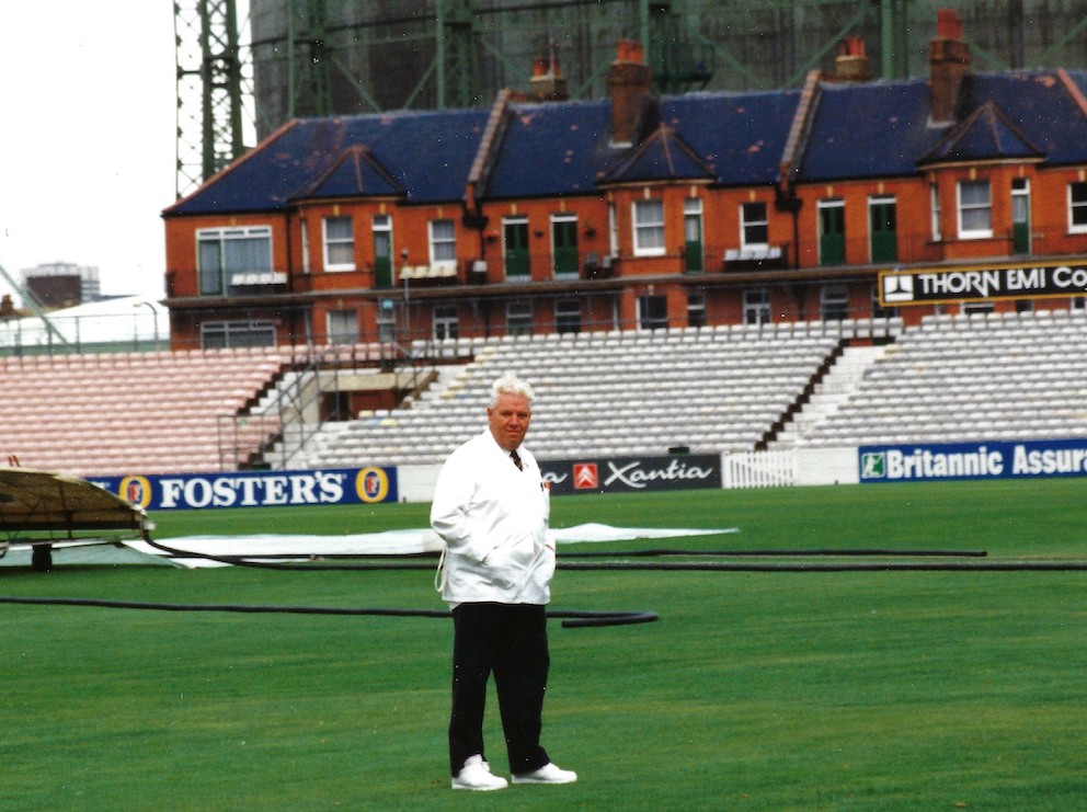 One from the family scrapbook. Jon Gauler on active service at the Oval, probably in a Civil Service fixture