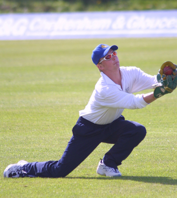 Matt Allin warming-up for Devon prior to the C&G game against Lancashire at Exmouth in 2003