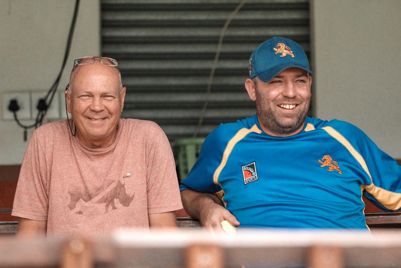 Matt Cooke (right) on the Under 15 Boys Tour of South Africa, 2022.