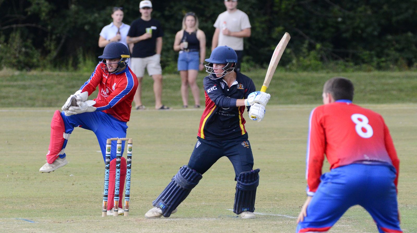 Exeter opener Oli Gribble attacking the Paignton bowling <br>credit: Conrad Sutcliffe - no re-use without copyright owner's consent Exeter opener Oli Gribble attacking the Paignton bowling <br>credit: Conrad Sutcliffe - no re-use without copyright owner's consent
