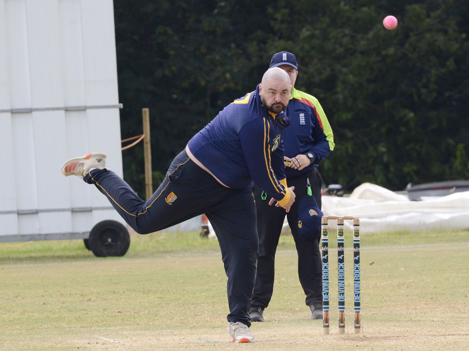 Tavistock' Shaun Daymond, whose three-wicket spell slowed Paignton