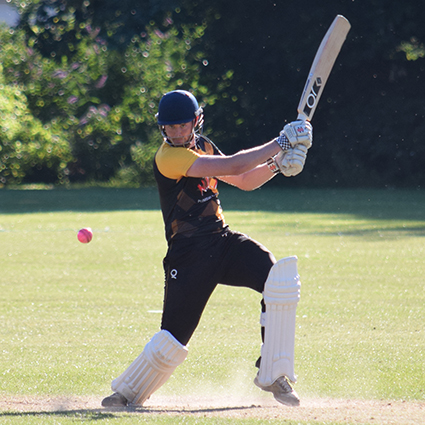 Bradninch batter Dan Hardy lashes the ball through the covers