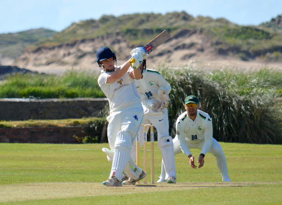 Lawrence Walker hits out for Devon against Berkshire – his debut half-century was one of few highlights <br>credit: Conrad Sutcliffe - no re-use without copyright owner's consent