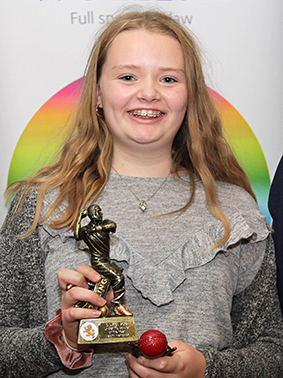Ipplepen's Naomi Hancock - U11 bowler of the year