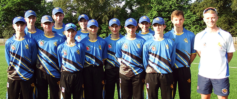 Coach Sam Wyatt-Haines (far right) pictured with the squad for the last time